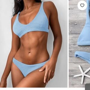 Zaful Low Waisted Padded Scoop Bikini Set